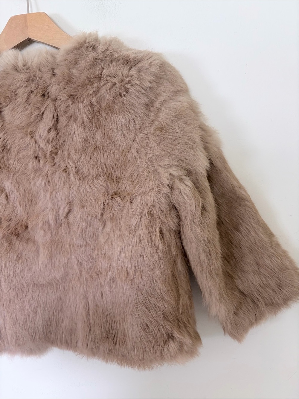 Vintage rabbit fur jacket in brown M cropped - Picture 6 of 12